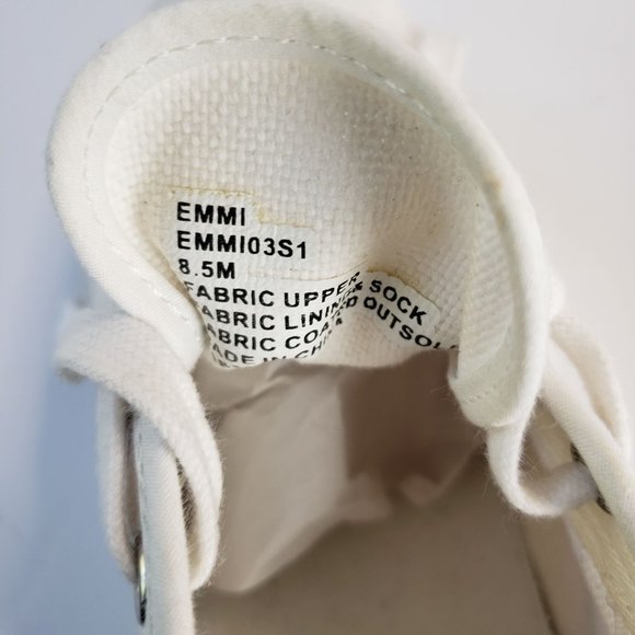 Steve Madden Emmi Platform Lace Up Sneakers White Chunky Canvas Shoes Size 8.5 - Picture 11 of 12